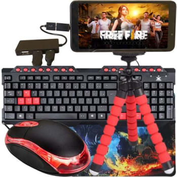 Kit Gamer Mobilador Para Celular Com Teclado + Mouse Óptico Com Suporte Celular - VINIK - Magazine Ofertaesperta