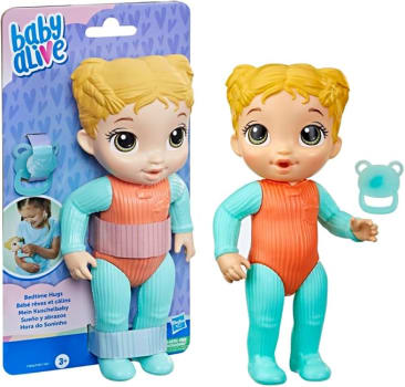 Baby Alive Hora do Soninho - Boneca de 24 cm lavável para crianças a partir dos 3 anos, cabelo loiro