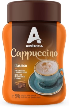 2 Unidades Cappuccino em Pó América Clássico Pote - 200g