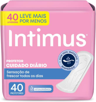 3 Unidades — Intimus® Protetor Diário Cuidado diário - 40 UN