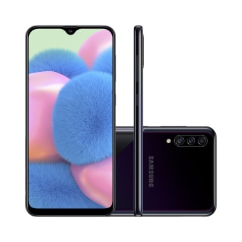 Smartphone Samsung Galaxy A30s 64GB Preto 4G Tela 6.4" Câmera Tripla 25MP Selfie 16MP Dual Chip Android 9.0