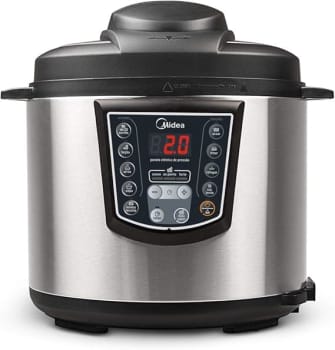 Panela de Pressão Elétrica 6L Digital, Inox/Preto, 110v, Midea