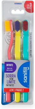 Escova de Dente Sanifill Infinite Leve 3 Pague 2 - Cerdas Extramacias