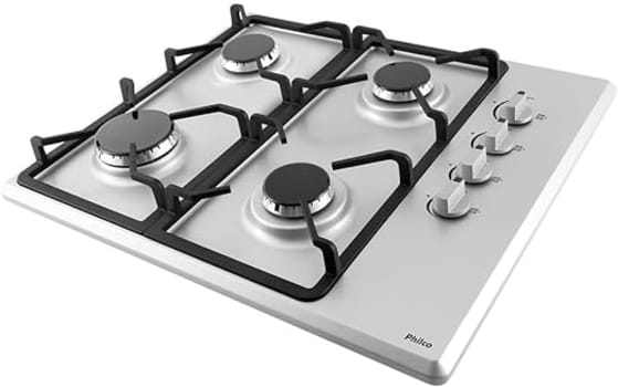 PHILCO Cooktop PCTO4 4 Bocas Automático Inox - Bivolt Modelo: 105903013