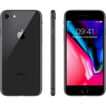 iPhone 8 Cinza Espacial, com Tela de 4,7”, 4G, 64 GB e Câmera de 12 MP - MQ6G2BR/A-AEMQ6G2BRACNZB