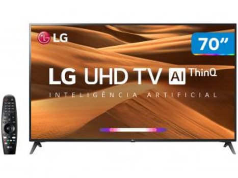 Smart TV 4K LED 70” LG 70UM7370PSA Wi-Fi - Inteligência Artificial Controle Smart Magic - Magazine Ofertaesperta