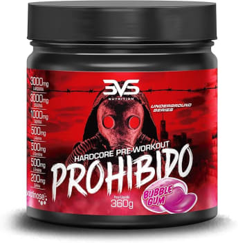 3VS Nutrition Pré Treino Prohibido 360g Sabor Chiclete