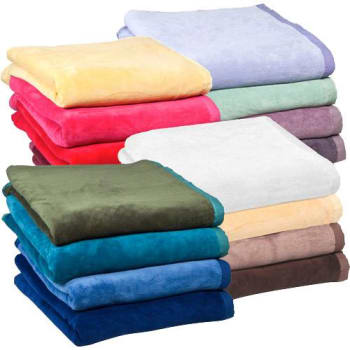 Cobertor Solteiro Fleece Soft Class Liso Marfim - Casa & Conforto