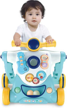 Andador Triciclo e Patinete Infantil Azul Meu Robô Maxibaby