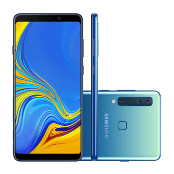 Smartphone Samsung Galaxy A9 128GB Azul 4G Tela 6.3" Câmera Quadrupla 24MP Selfie 24MP Dual Chip Android 8.0