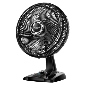 Ventilador de Mesa 40cm Mondial Turbo com 8 Pás 3 Velocidades Preto e Prata 110V