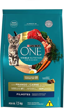 Ração Seca para Gatos Filhotes Nestlé Purina One Todas as Raças Frango e Carne 7.5kg