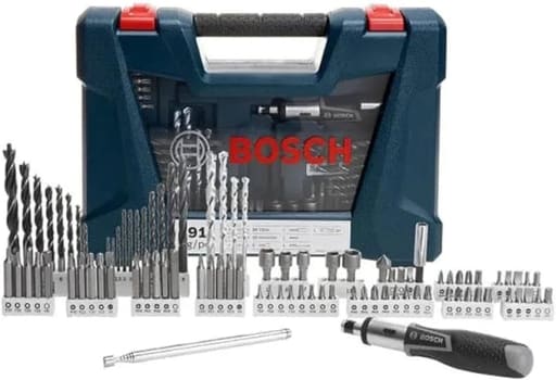 Bosch Kit De Pontas E Brocas Em Titânio V-Line Com 91 Peças