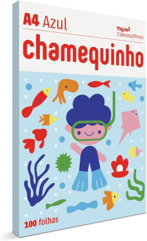 Chamequinho Papel A4, 210 x 297 mm, 100 Folhas, Azul