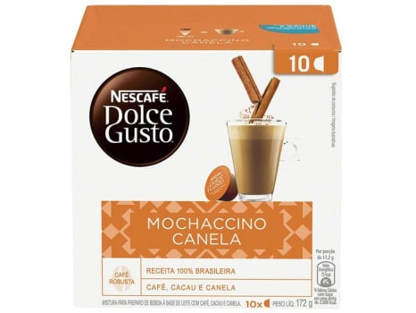 Cápsula Nescafé Dolce Gusto Mochaccino Canela 10 Unidades - Cápsula de Café com Leite - Magazine OfertaespertaLogo LuLogo Magalu