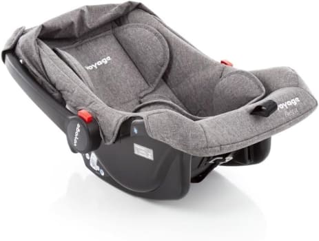 Voyage Bebê Conforto Infantil para Carro Beta, Cinto 3 Pontos, Capota Removível Grupo 0+ (Até 13kgs), Cinza Mescla