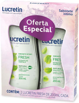 Kit Sabonete Líquido íntimo Lucretin Neutro 200ml 2 Unidades, Lucretin