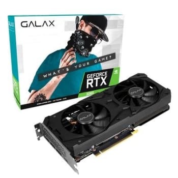 Placa De Vídeo RTX 3060 1-Click OC Galax NVIDIA GeForce, 12GB GDDR6, LHR, DLSS, Ray Tracing - 36NOL7MD1VOC