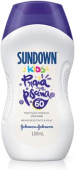 Johnson's Sundown Protetor Solar Infantil Corpo E Rosto Praia E Piscina Kids Fps 60 120Ml