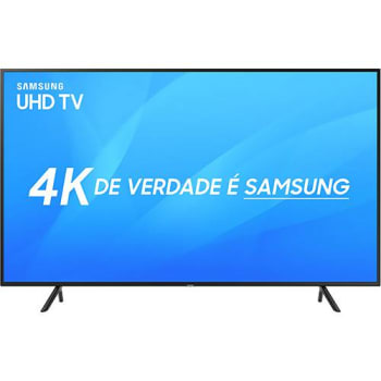 Smart TV LED 43" Samsung Ultra HD 4k UN43NU7100GXZD com Conversor Digital 3 HDMI 2 USB Wi-Fi HDR Premium Smart Tizen