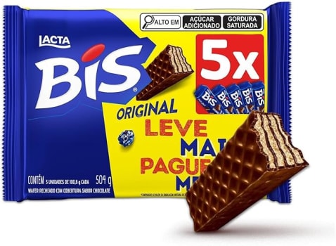 Bis Ao Leite - Kit com 5 unidades de 100,8g