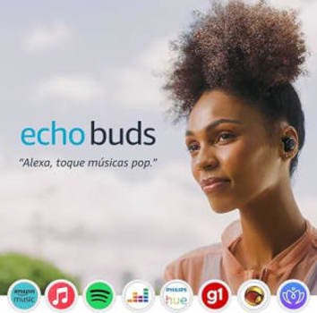 Echo Buds (2ª Geração): Fones de ouvido sem fio com cancelamento de ruído ativo e Alexa  