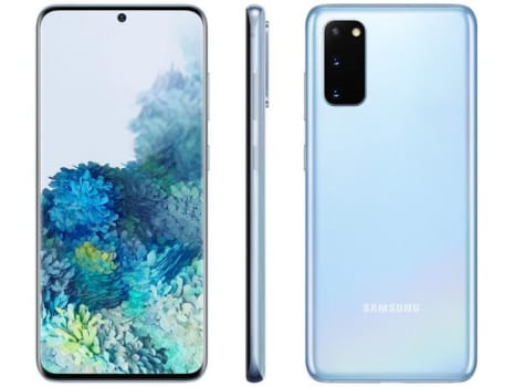 Smartphone Samsung Galaxy S20 128GB Cloud Blue 4G - Octa-Core 8GB RAM 6,2” Câm. Tripla + Selfie 10MP - Magazine Ofertaesperta