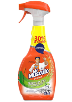 10 Unidades Limpador Desengordurante Mr Músculo Cozinha Limão 500ml