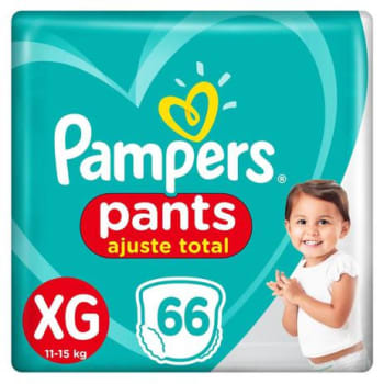 Fralda Pampers Pants Ajuste Total XG 66 unidades 