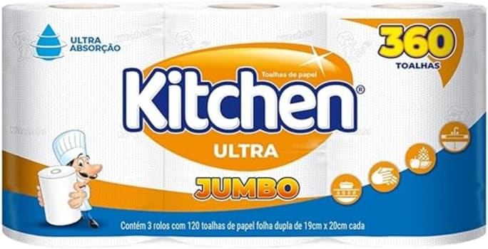 Papel Toalha Kitchen Ultra Jumbo 360 Folhas