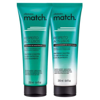 Combo Match Respeito aos Lisos: Shampoo Manutenção + Condicionador Manutenção