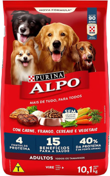 Ração para Cães Adultos Carne e Frango 10,1kg - ALPO