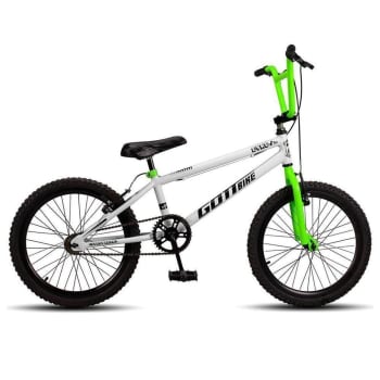 Bicicleta Infantil Aro 20 Bmx Freio V-Brake Gottbike - Branco+Verde