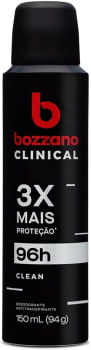 3 Unidades — Bozzano Desodorante Clinical Clean Antitranspirante Aerossol Masculino 150Ml