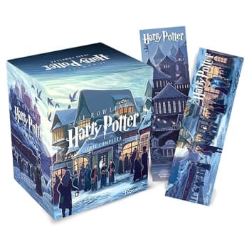 Box azul Harry Potter - 7 volumes: com 02 marcadores