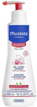 Sabonete Líquido sem Fragrância Gel Lavante Calmante para Pele Muito Sensível e Sensibilizada, Mustela Bebê, Rosa, Médio/300 ml