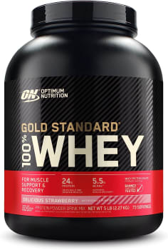 100% Whey Gold Standard 5Lbs - Optimum Nutrition, Strawberry 2.27KG