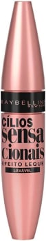 Máscara Cílios Sensacionais Lavável, Maybelline, Preto, Único