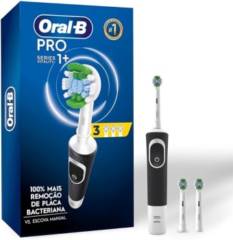 Oral-B Escova Recarregável Vitality 100 Escova Eléctrica Recarregável 1 Unidade + Refis Precision Clean 3 Unidades 1 Kit