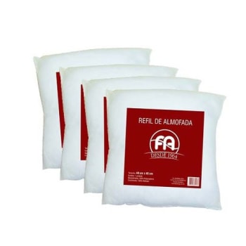 Kit Com 4 Refil Para Enchimento De Almofada 40x40cm