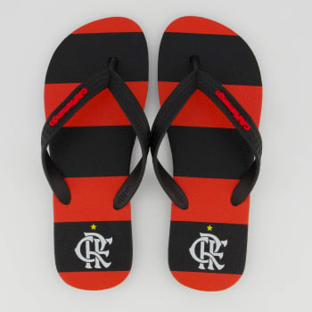 Chinelo Flamengo Manto I 2023 Preto e Vermelho