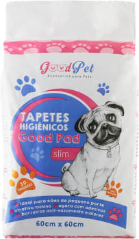 Tapete Higiênico para Cães Good Pet Pad 60cmx60cm - 30 Unidades