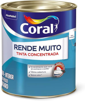 Tinta Acrílica Rende Muito Fosco Branco 900ml Coral