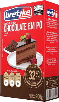 5 Unidades — Bretzke Chocolate em Pó 32% 200g