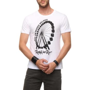 Camisa Roda Gigante - Branca - Masculina - Dimona