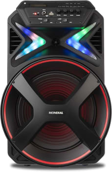 Caixa Amplificada Connect Lights, Mondial, Preto/Vermelho, 400W RMS, Bivolt - CM-400