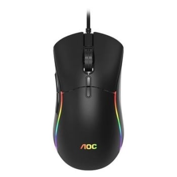 Mouse Gamer AOC GM310 RGB 12400 DPI 7 Botões Preto - GM310B/FG