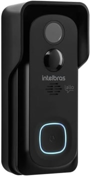 Campainha Inteligente Para Vídeo Porteiro Wi-Fi Allo w5 Preto Intelbras