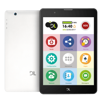 Tablet DL Tabfácil 3G Bluetooth Branco TX385 - Memória interna 8GB Memória ram 1GB