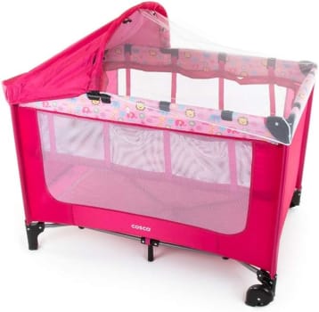 Cosco Kids, Berço Portátil Happy, 0 a 15kg , Rosa